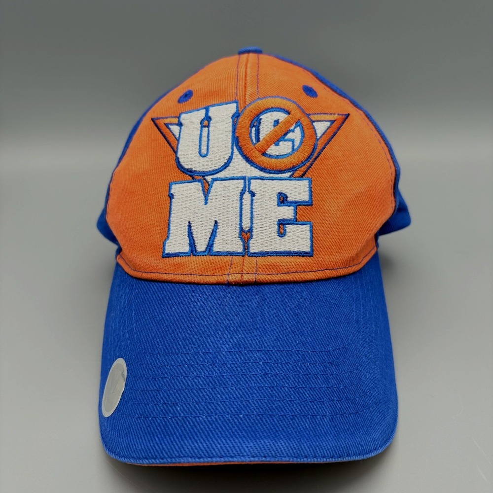 WWE John Cena U Can't See Me Adjustable Hat Hustle Loyalty Respect Blue/Orange